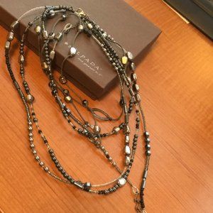 Silpada Dewdrops hematite & sterling silver multi strand necklace (N2097)